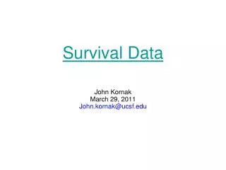 Survival Data