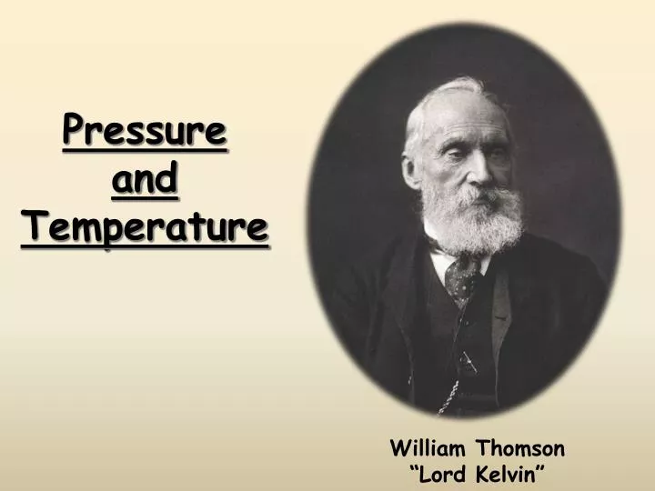 pressure and temperature