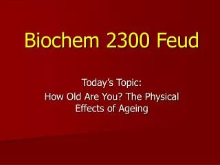 Biochem 2300 Feud