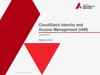 CloudStack Identity and Access Management (IAM)