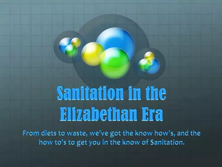 sanitation in the elizabethan era