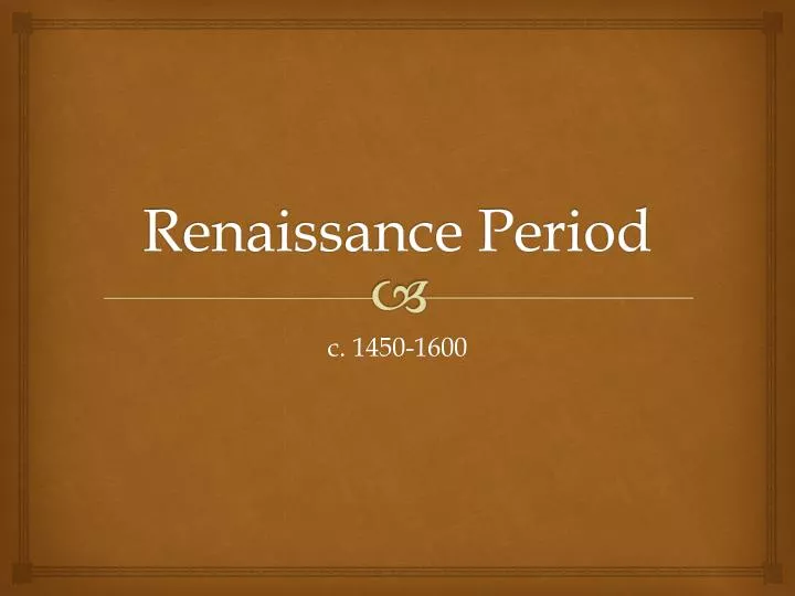 renaissance period