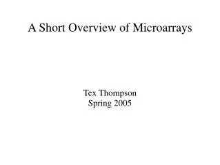 tex thompson spring 2005