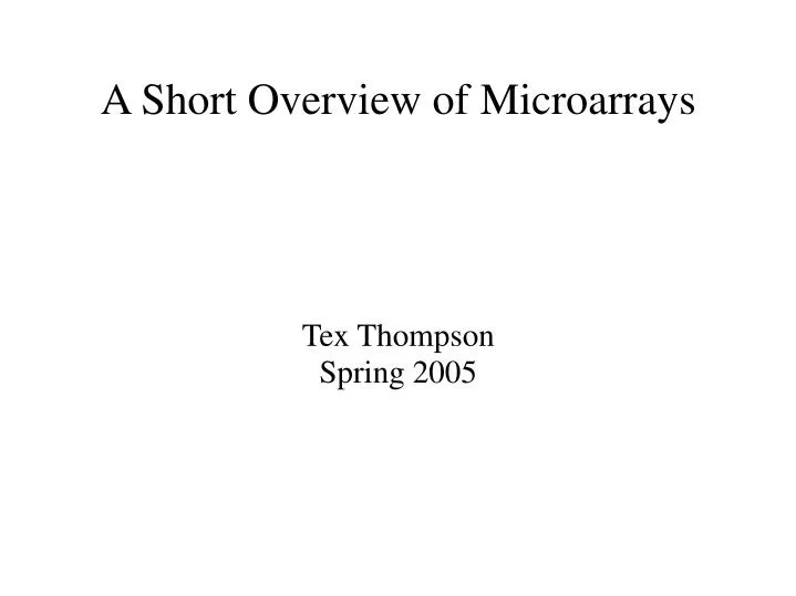tex thompson spring 2005