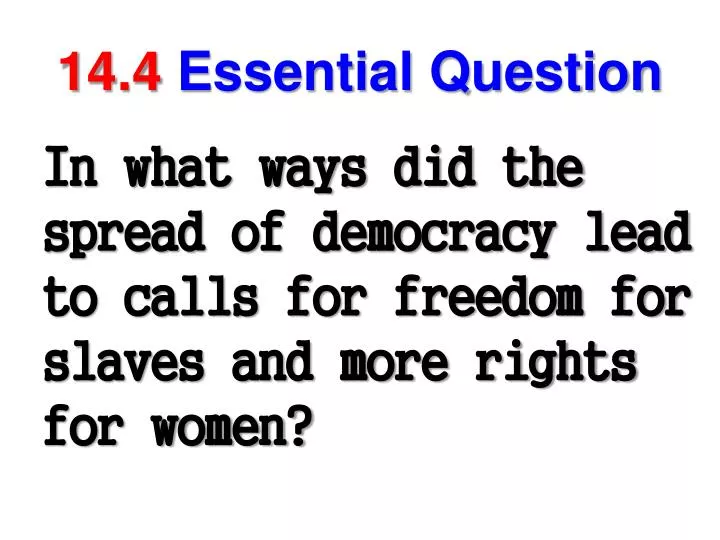 14 4 essential question