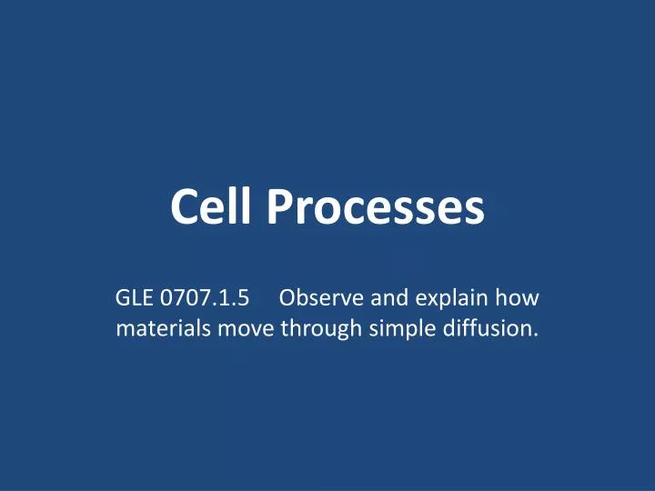 cell processes