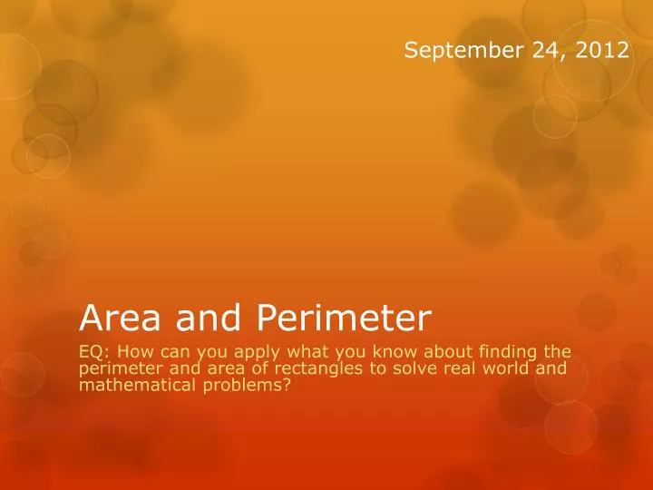 area and perimeter