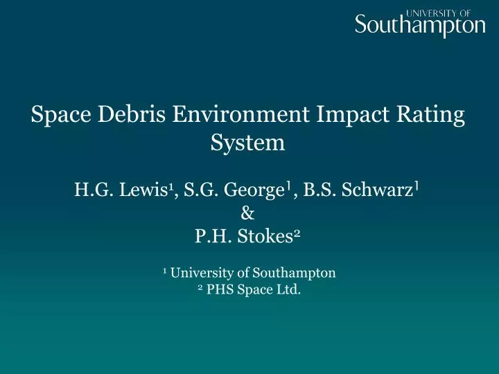 space debris environment impact rating system