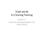 TCAP-Alt PA K-2 Scoring Training - slide 1