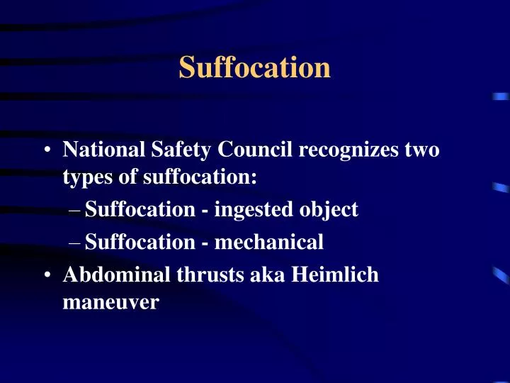 suffocation