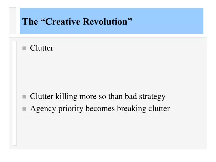 the creative revolution