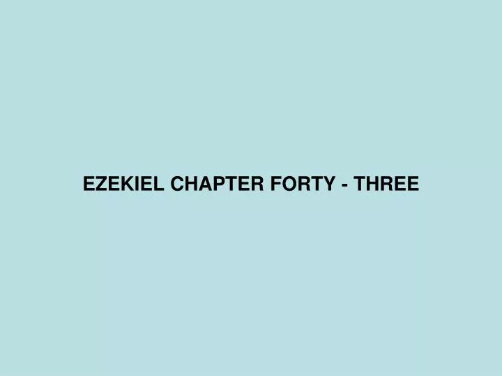 ezekiel chapter forty three