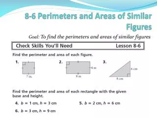 8 6 perimeters and areas of similar figures