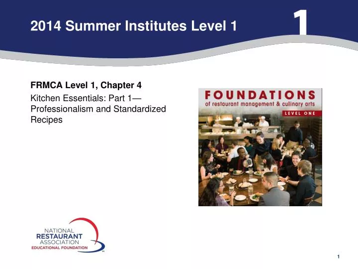 2014 summer institutes level 1