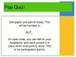 Pop Quiz! - slide 1