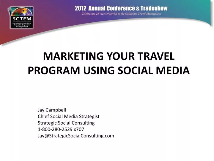marketing your travel program using social media