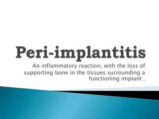 Peri-implantitis