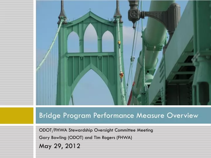 bridge program performance measure overview
