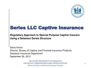 Series LLC Captive Insurance