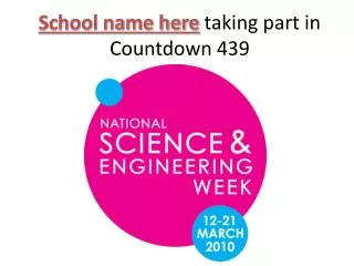 School name here taking part in Countdown 439