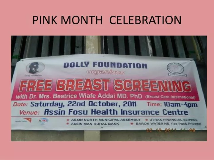 pink month celebration