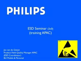 ESD Seminar (3v0) (training APAC)