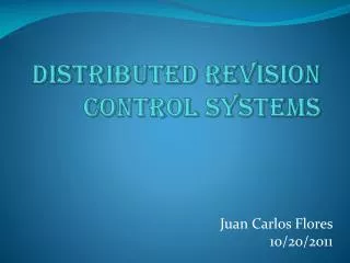Distributed revision control systems