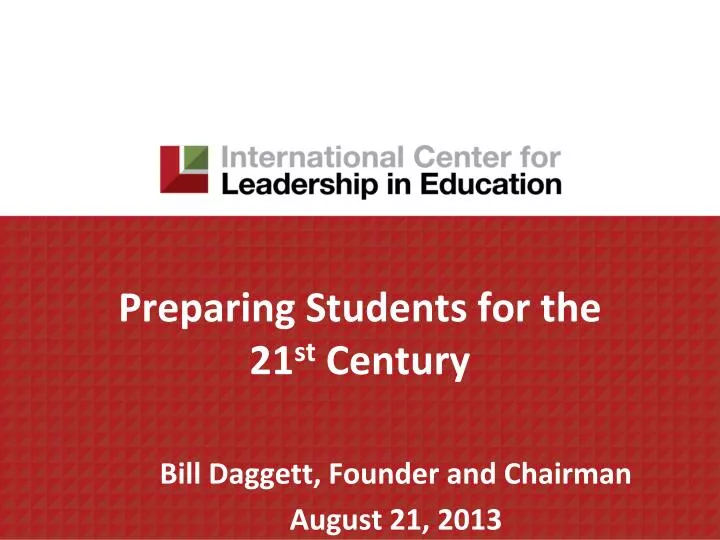 preparing students for the 21 st century