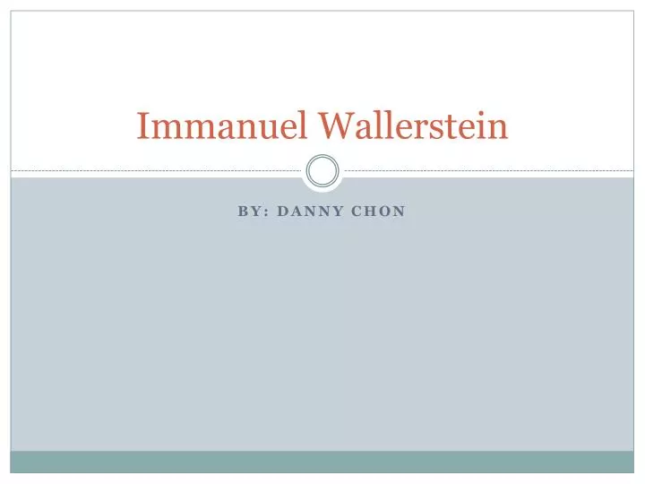 immanuel wallerstein