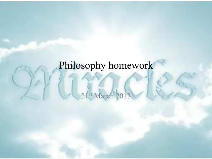 philosophy homework