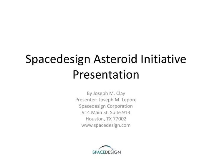 spacedesign asteroid initiative presentation