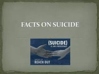 FACTS ON SUICIDE