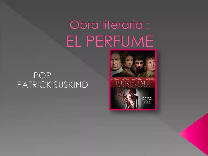 obra literaria el perfume