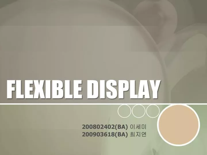 flexible display