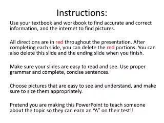 instructions
