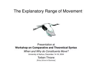 The Explanatory Range of Movement