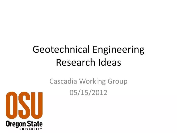 geotechnical engineering research ideas