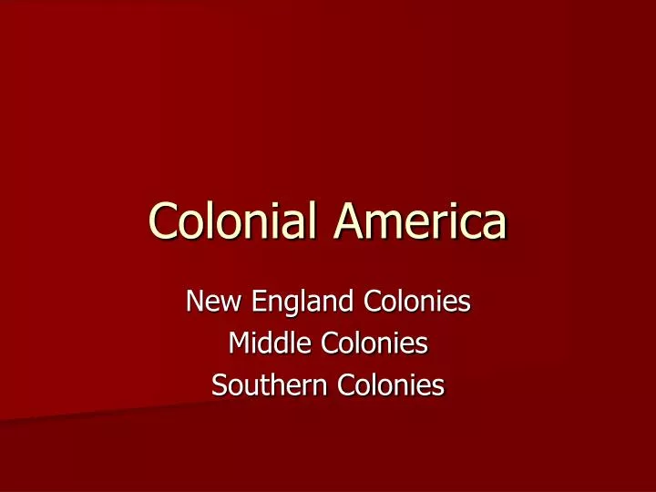 colonial america