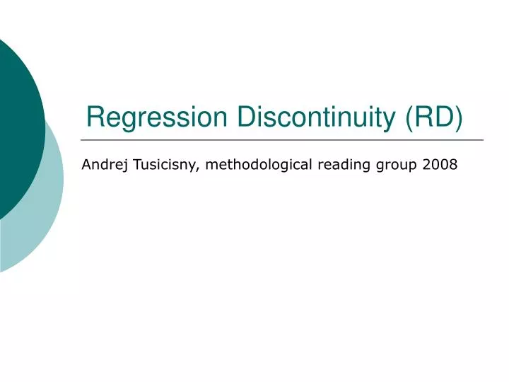regression discontinuity rd