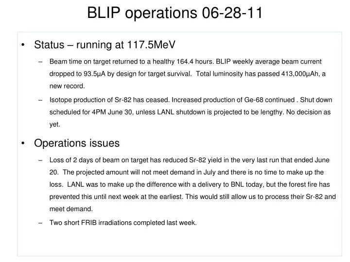 blip operations 06 28 11