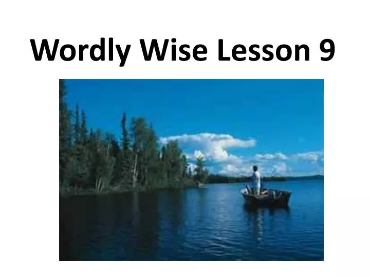wordly wise lesson 9