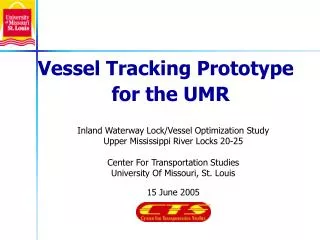 Inland Waterway Lock/Vessel Optimization Study Upper Mississippi River Locks 20-25