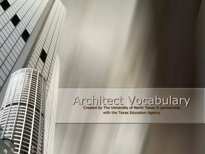 architect vocabulary