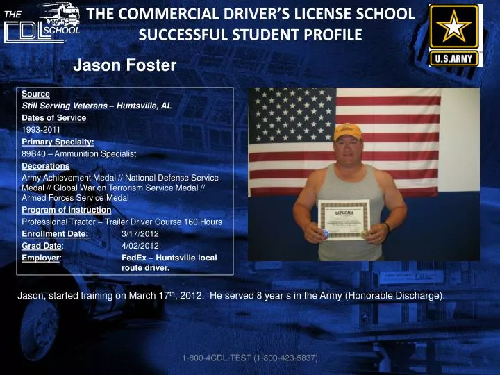 the commercial driver s license school successful student profile