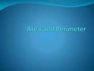 area and perimeter