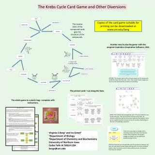 The Krebs Cycle Card Game and Other Diversions