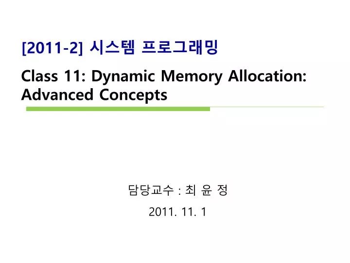 2011 2 class 11 dynamic memory allocation advanced concepts