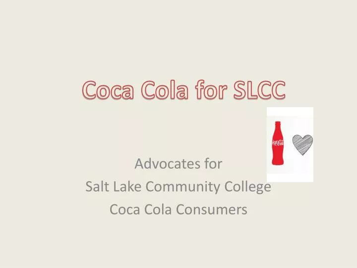 advocates for salt lake community college coca cola consumers