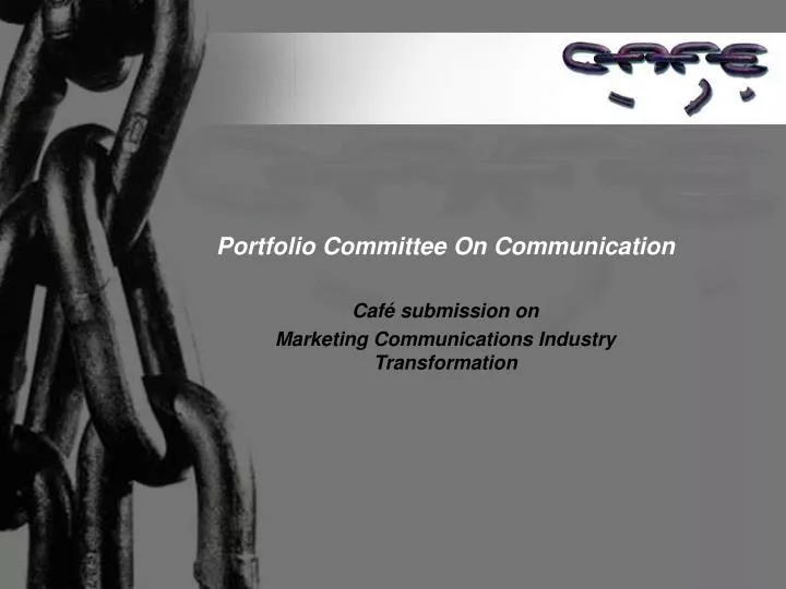 portfolio committee on communication