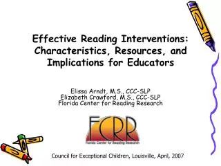 Effective Reading Interventions: Characteristics, Resources, and Implications for Educators